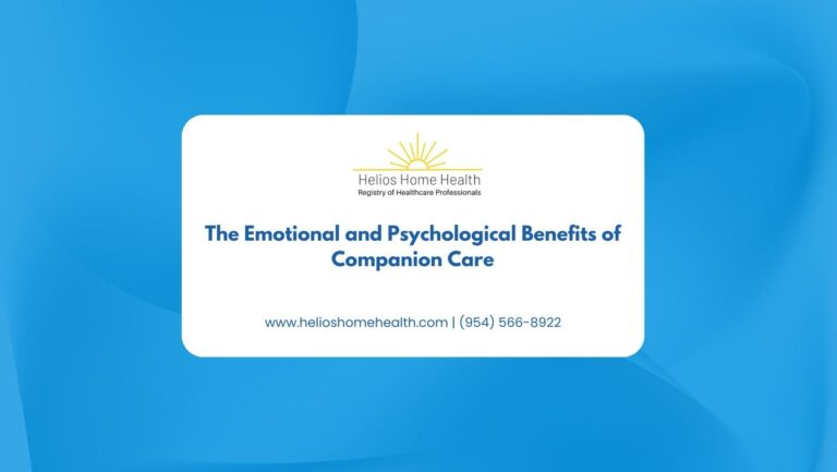 The Emotional and Psychological Benefits of Companion Care